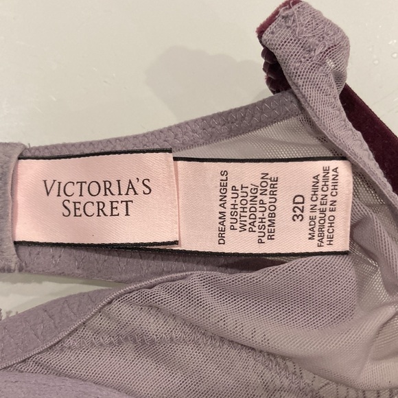 Victoria Secret dream angels purple push up unlined bra size 32D - Picture 4 of 5